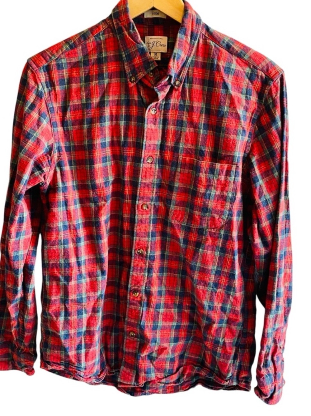 J. Crew Casual Brushed Twill Button Down Plaid Shirt